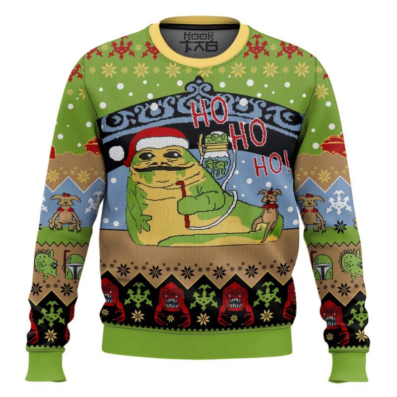 Hooktab Jabba's Jolly Ho-Ho-Holiday Star Wars Ugly Christmas Sweater