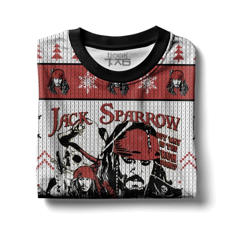 Hooktab Jack Sparrow Pirates Of The Caribbean Ugly Christmas Sweater Hooktab Jack Sparrow Pirates Of The Caribbean Ugly Christmas Sweater