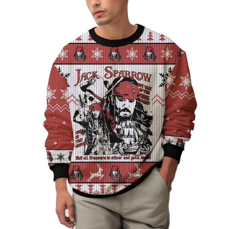 Hooktab Jack Sparrow Pirates Of The Caribbean Ugly Christmas Sweater Hooktab Jack Sparrow Pirates Of The Caribbean Ugly Christmas Sweater