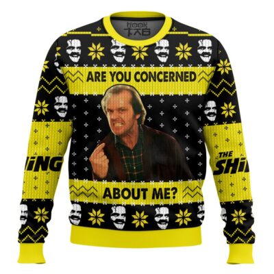 Hooktab Jack Torrance Are You Concerned About Me? The Shining Ugly Christmas Sweater