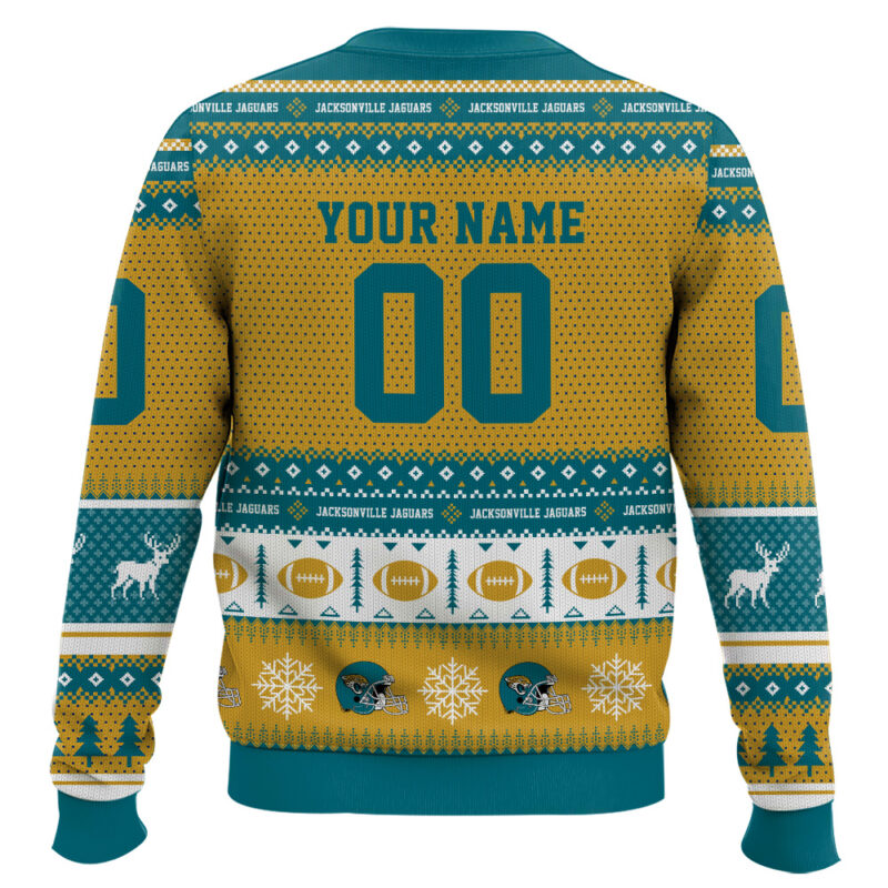Hooktab Jacksonville Jaguars - Custom Name And Number Ugly Sweater Hooktab Jacksonville Jaguars - Custom Name And Number Ugly Sweater