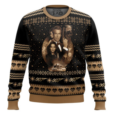 Hooktab James Bond 007 Ugly Christmas Sweater