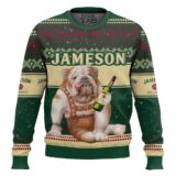 Hooktab Jameson Bulldog Ugly Christmas Sweater