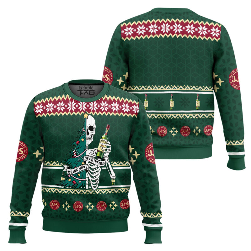 Hooktab Jameson Dead Inside Ugly Christmas Sweater Hooktab Jameson Dead Inside Ugly Christmas Sweater