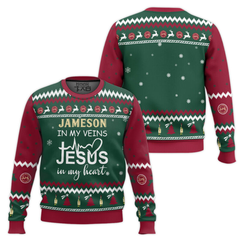 Hooktab Jameson In My Vein Ugly Christmas Sweater Hooktab Jameson In My Vein Ugly Christmas Sweater
