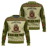 Hooktab Jameson Irish Whiskey Sine Metu Ugly Christmas Sweater