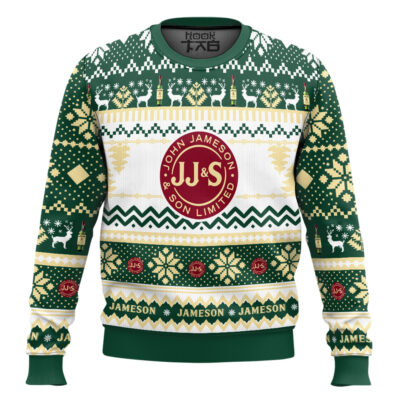 Hooktab Jameson Irish Whisky Ugly Christmas Sweater