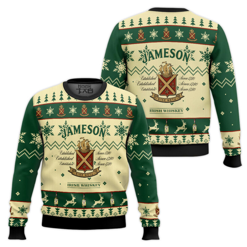 Hooktab Jameson Whisky Ugly Christmas Sweater Hooktab Jameson Whisky Ugly Christmas Sweater