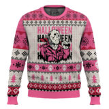 Hooktab Jason Pink Halloween Friday The 13th Ugly Christmas Sweater