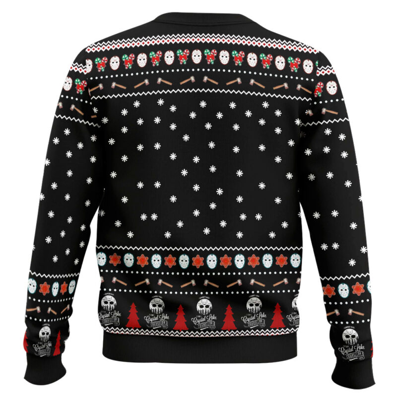 Hooktab Jason Voorhees Crystal Lake Ugly Christmas Sweater Hooktab Jason Voorhees Crystal Lake Ugly Christmas Sweater