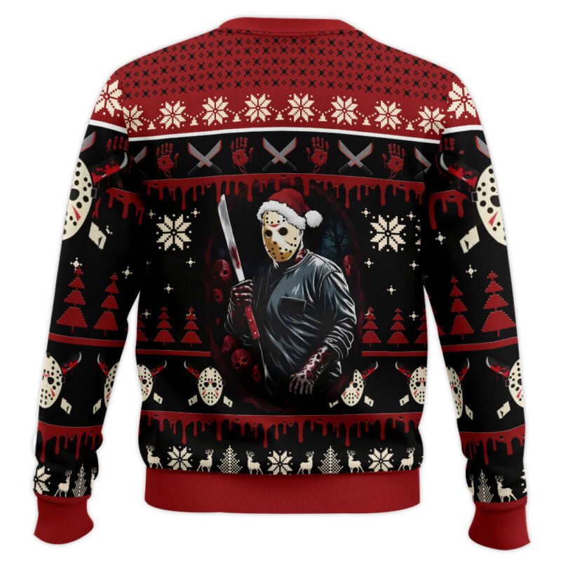 Hooktab Jason Voorhees Firday The 13th Ugly Christmas Sweater Hooktab Jason Voorhees Firday The 13th Ugly Christmas Sweater
