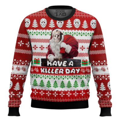 Hooktab Jason Voorhees Have A Killer Day Friday The 13th Ugly Christmas Sweater
