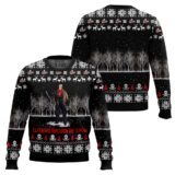 Hooktab Jason Voorhees Slashing Through The Snow Ugly Christmas Sweater