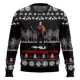 Hooktab Jason Voorhees Slashing Through The Snow Ugly Christmas Sweater