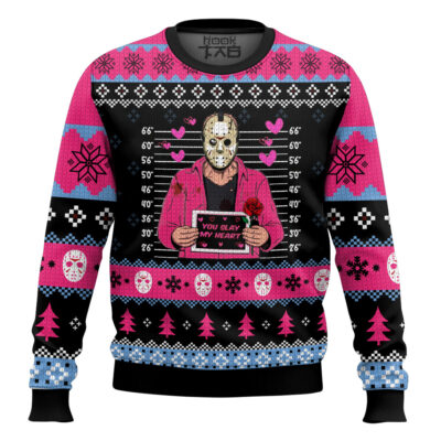 Hooktab Jason Voorhees You Slay My Heart Ugly Christmas Sweater