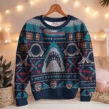 Hooktab Jaws We're Gonna Need A Bigger Boat Ugly Christmas Sweater