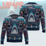 Hooktab Jaws We're Gonna Need A Bigger Boat Ugly Christmas Sweater