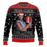 Hooktab Jean Claus Van Damme Ugly Christmas Sweater