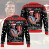 Hooktab Jean Claus Van Damme Ugly Christmas Sweater