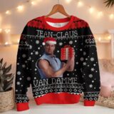 Hooktab Jean Claus Van Damme Ugly Christmas Sweater