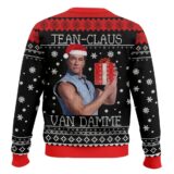 Hooktab Jean Claus Van Damme Ugly Christmas Sweater