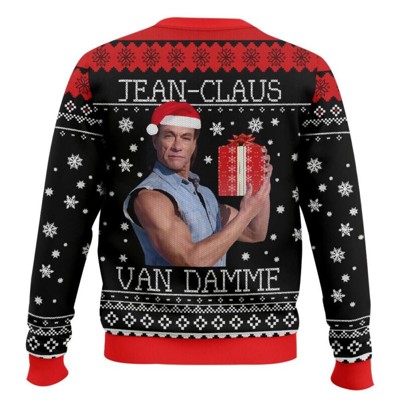 Hooktab Jean Claus Van Damme Ugly Christmas Sweater Hooktab Jean Claus Van Damme Ugly Christmas Sweater
