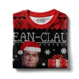 Hooktab Jean Claus Van Damme Ugly Christmas Sweater