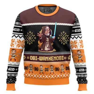 Hooktab Jedi Obi-wan Kenobi Star Wars Ugly Christmas Sweater