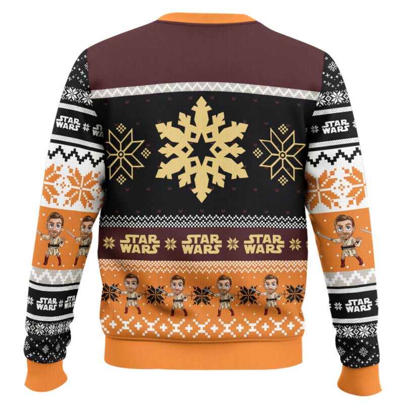 Hooktab Jedi Obi-wan Kenobi Star Wars Ugly Christmas Sweater Hooktab Jedi Obi-wan Kenobi Star Wars Ugly Christmas Sweater
