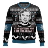 Hooktab Jeffrey Dahmer I Eat Guys Like You For Breakfast Ugly Christmas Sweater