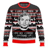 Hooktab Jeffrey Dahmer I Like My Men Like My Coffee-ground Up Ugly Christmas Sweater