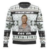 Hooktab Jeffrey Dahmer If You Can’t Beat ‘em Eat ‘em Ugly Christmas Sweater