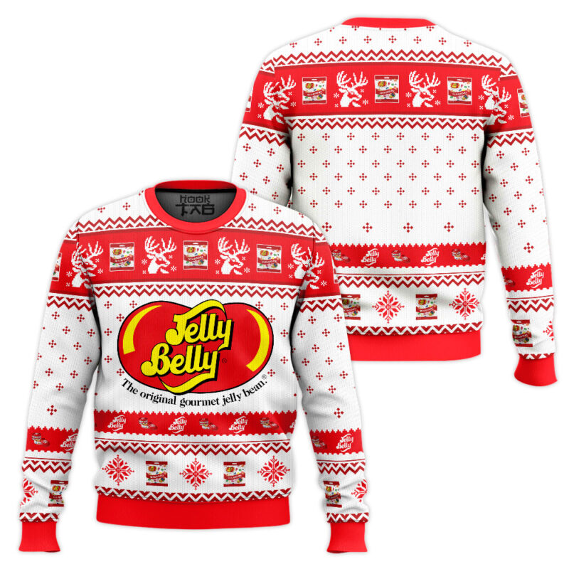 Hooktab Jelly Belly Ugly Christmas Sweater Hooktab Jelly Belly Ugly Christmas Sweater