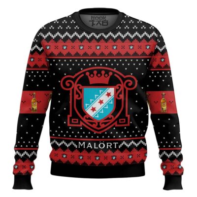 Hooktab Jeppson's Malort American Liqueur Ugly Christmas Sweater