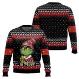 Hooktab Jeppson's Malort Ho Ho Holy Sh!t I'm Drunk Ugly Christmas Sweater