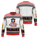 Hooktab Jeppson's Malort Liqueur Ugly Christmas Sweater