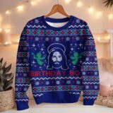 Hooktab Jesus Birthday Boy Ugly Christmas Sweater