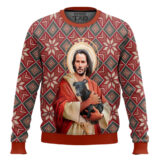 Hooktab Jesus John Wick Ugly Christmas Sweater