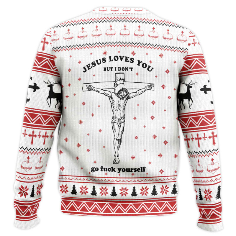 Hooktab Jesus Love You But I Don't Ugly Christmas Sweater Hooktab Jesus Love You But I Don't Ugly Christmas Sweater