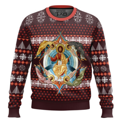 Hooktab Jesus Orthodoxy Ugly Christmas Sweater