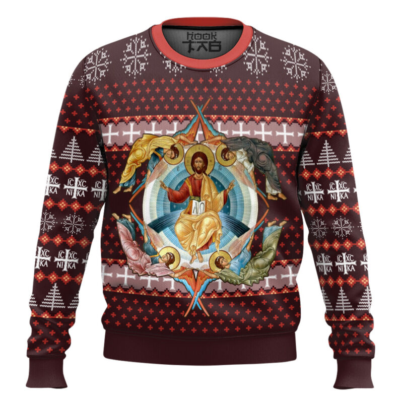 Hooktab Jesus Orthodoxy Ugly Christmas Sweater Hooktab Jesus Orthodoxy Ugly Christmas Sweater