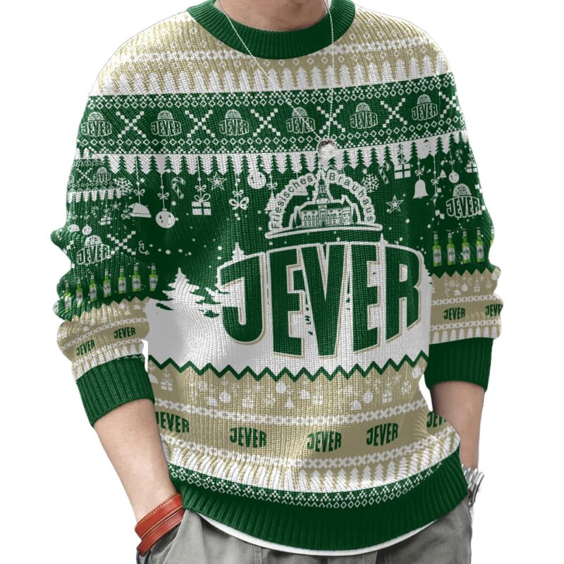 Hooktab Jever German Beer Ugly Christmas Sweater Hooktab Jever German Beer Ugly Christmas Sweater