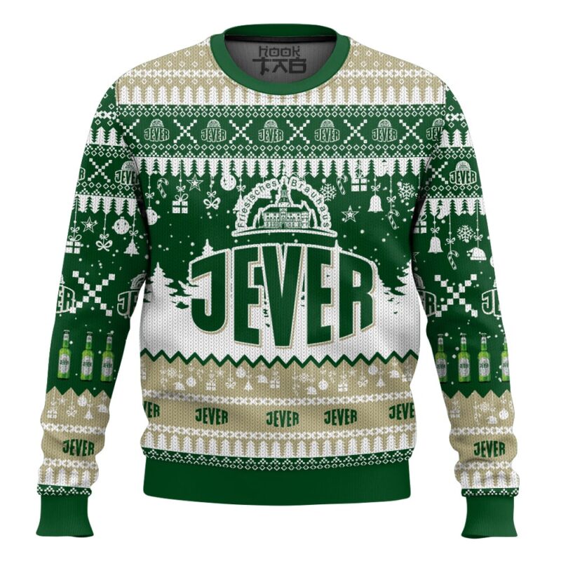 Hooktab Jever German Beer Ugly Christmas Sweater