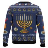 Hooktab Jewish Hanukkah Candle Ugly Christmas Sweater