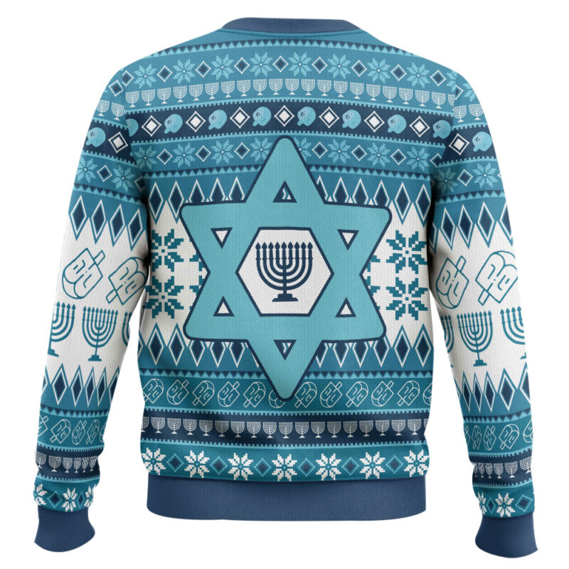 Hooktab Jewish Hanukkah Ugly Christmas Sweater Hooktab Jewish Hanukkah Ugly Christmas Sweater