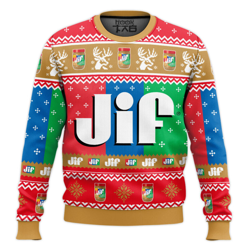 Hooktab Jif Ugly Christmas Sweater