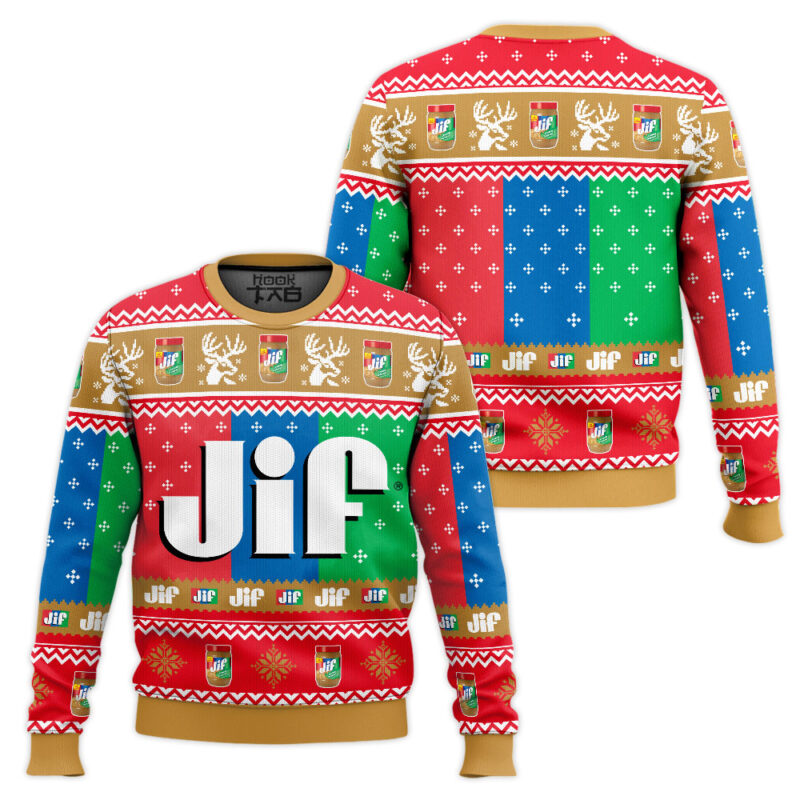 Hooktab Jif Ugly Christmas Sweater Hooktab Jif Ugly Christmas Sweater