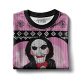 Hooktab Jigsaw Billy The Puppet Horror Ugly Christmas Sweater