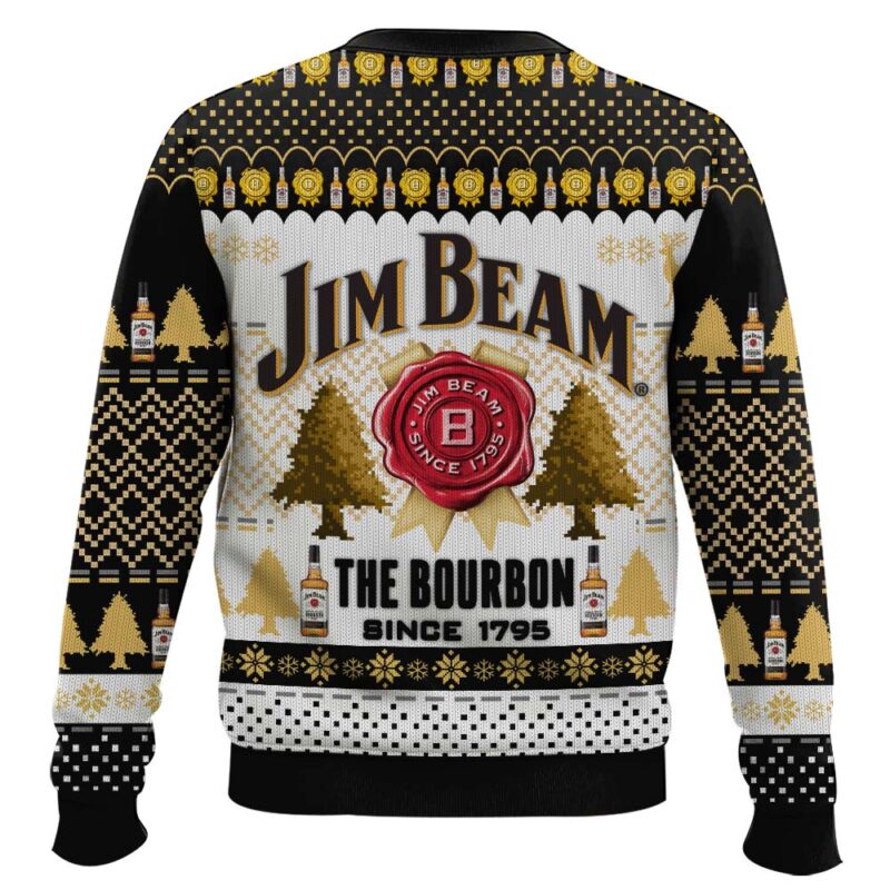 Hooktab Jim Beam The Bourbon Ugly Christmas Sweater Hooktab Jim Beam The Bourbon Ugly Christmas Sweater