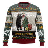 Hooktab Jingle All The Way Mandalorian Star Wars Ugly Christmas Sweater